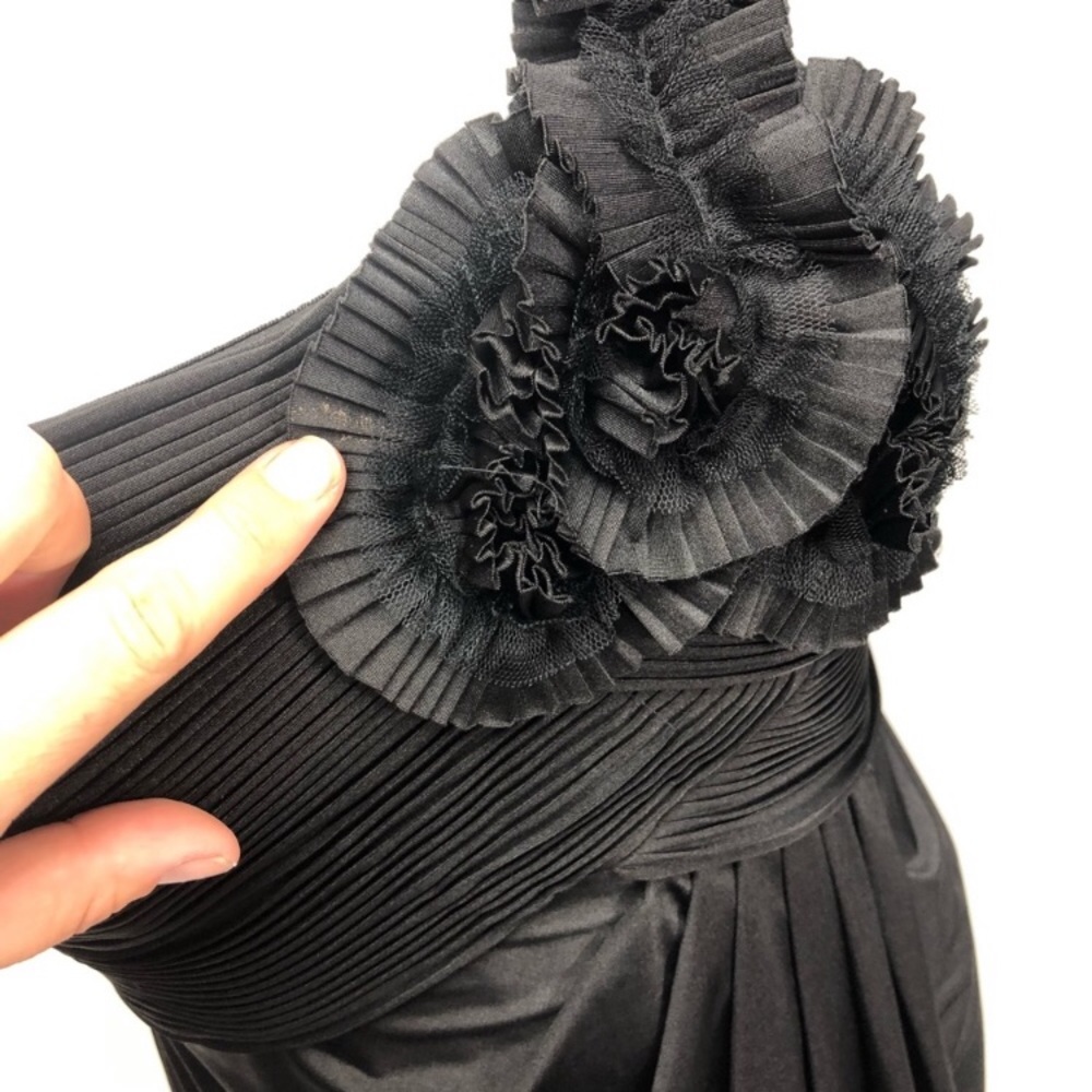 Adrianna Papell formal gown flower dress ruched - Picture 7 of 8